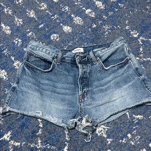 Pistola Distressed Cut Off Blue Jean Shorts
